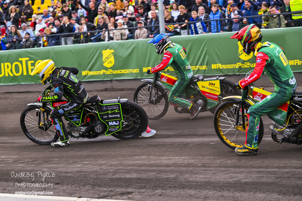 Polonia Piła – ROW Rybnik. Emocje i deszcz w obiektywie